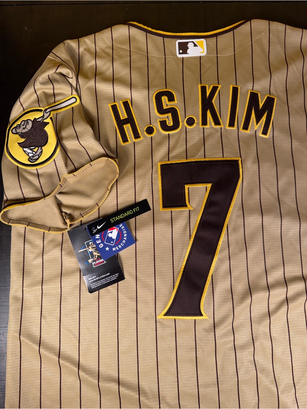 NWT Nike San Diego Padres Ha-Seong Kim Away Jersey Small Pinstripe MLB